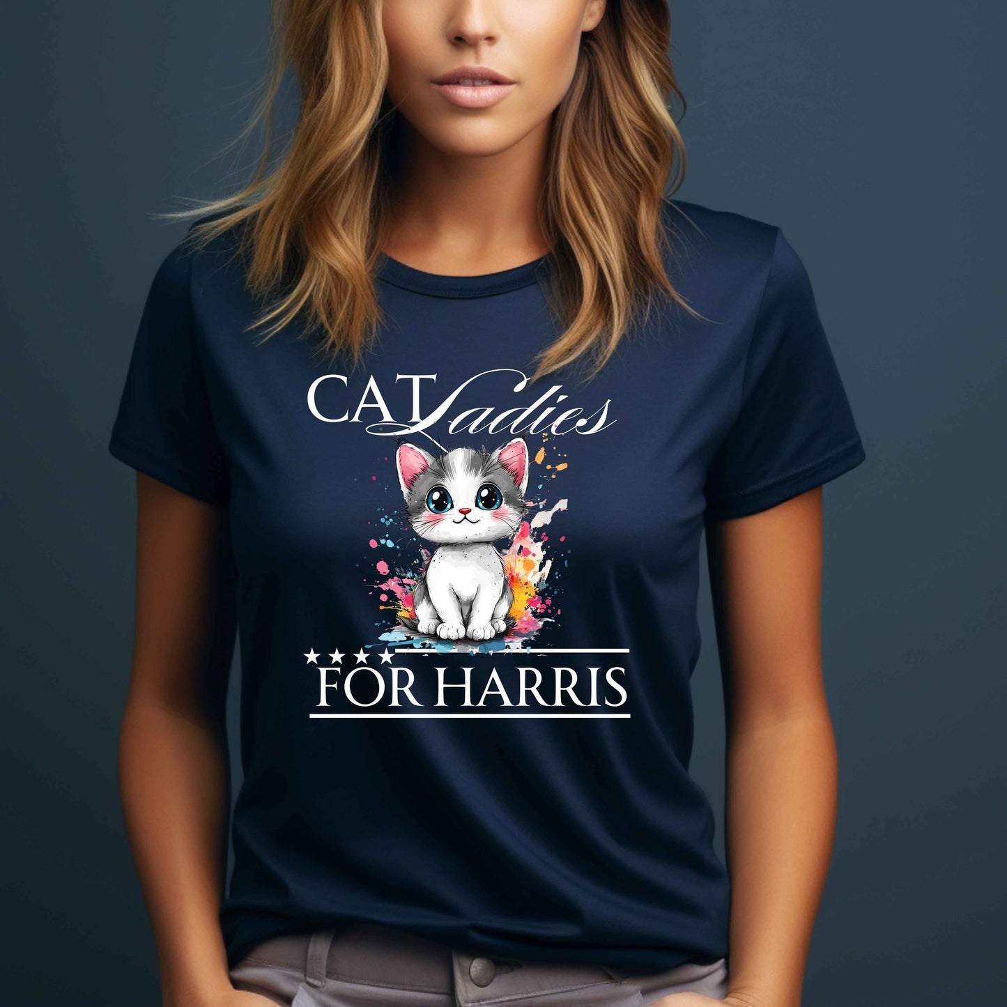 Cat Ladies For Harris Tshirt Dark Colors