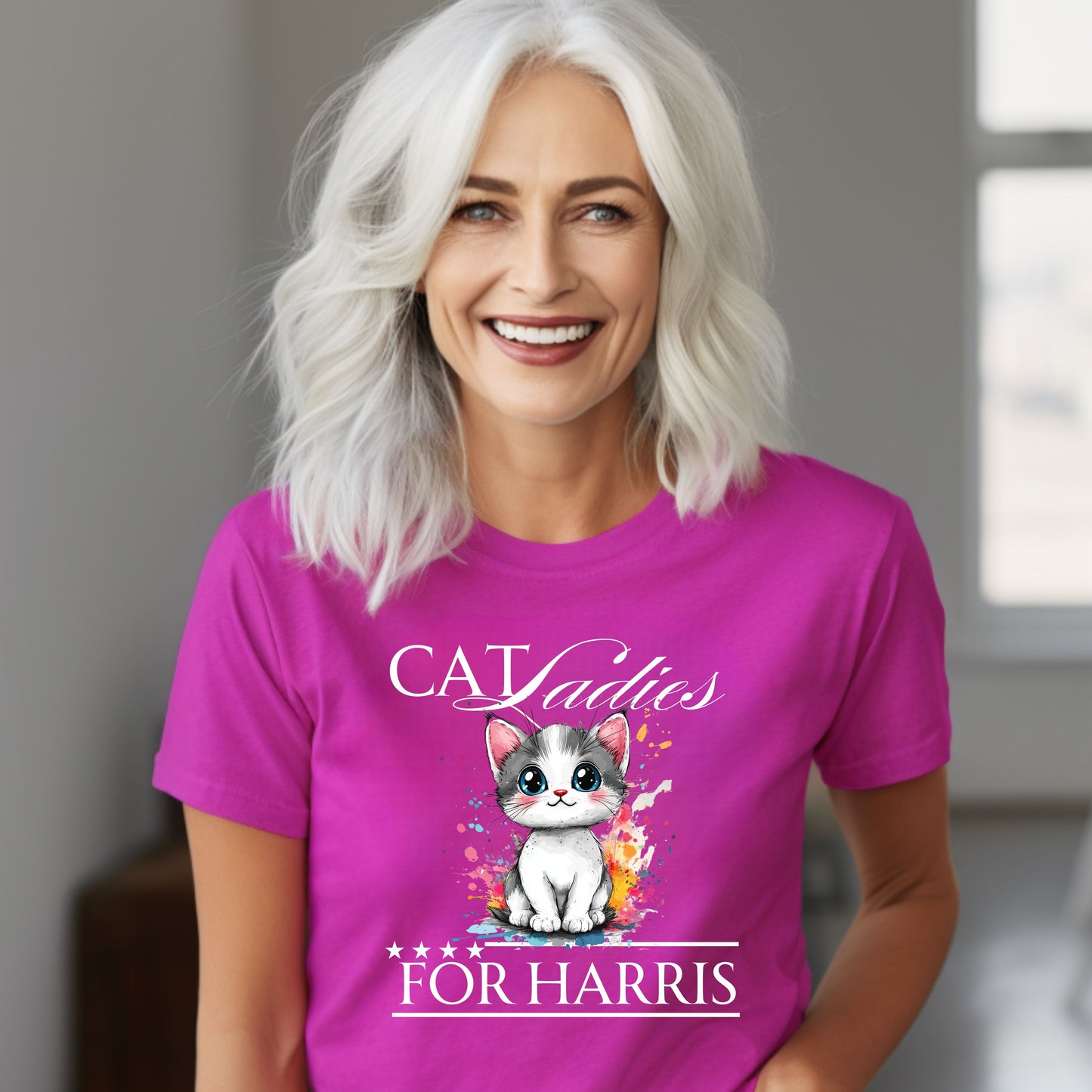 Cat Ladies For Harris Tshirt Dark Colors
