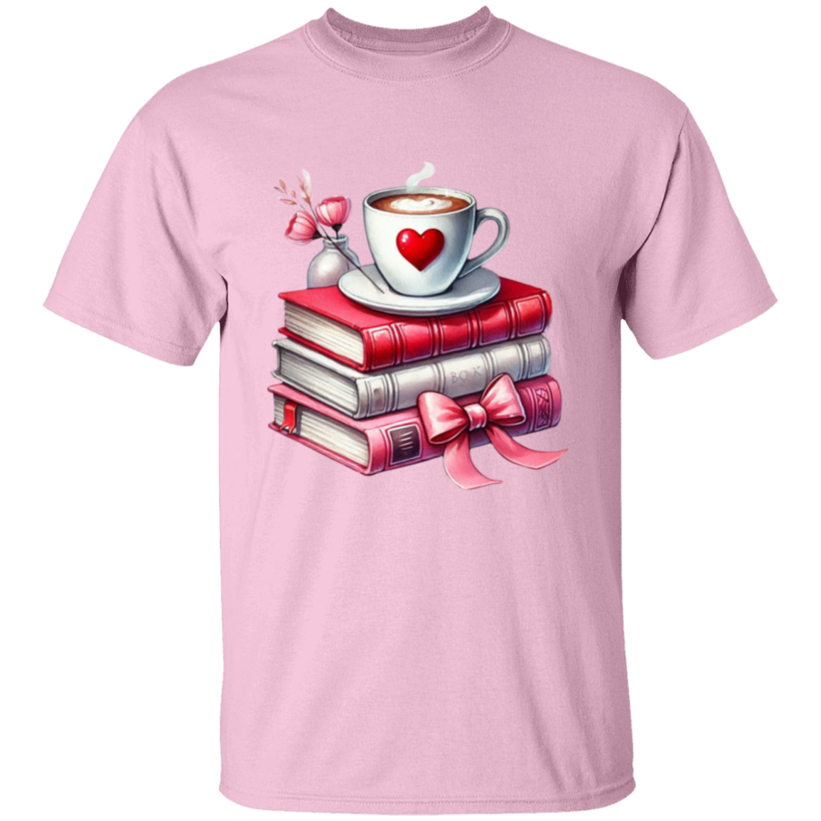 Book Lover Coffee Addict Valentine's T-Shirt