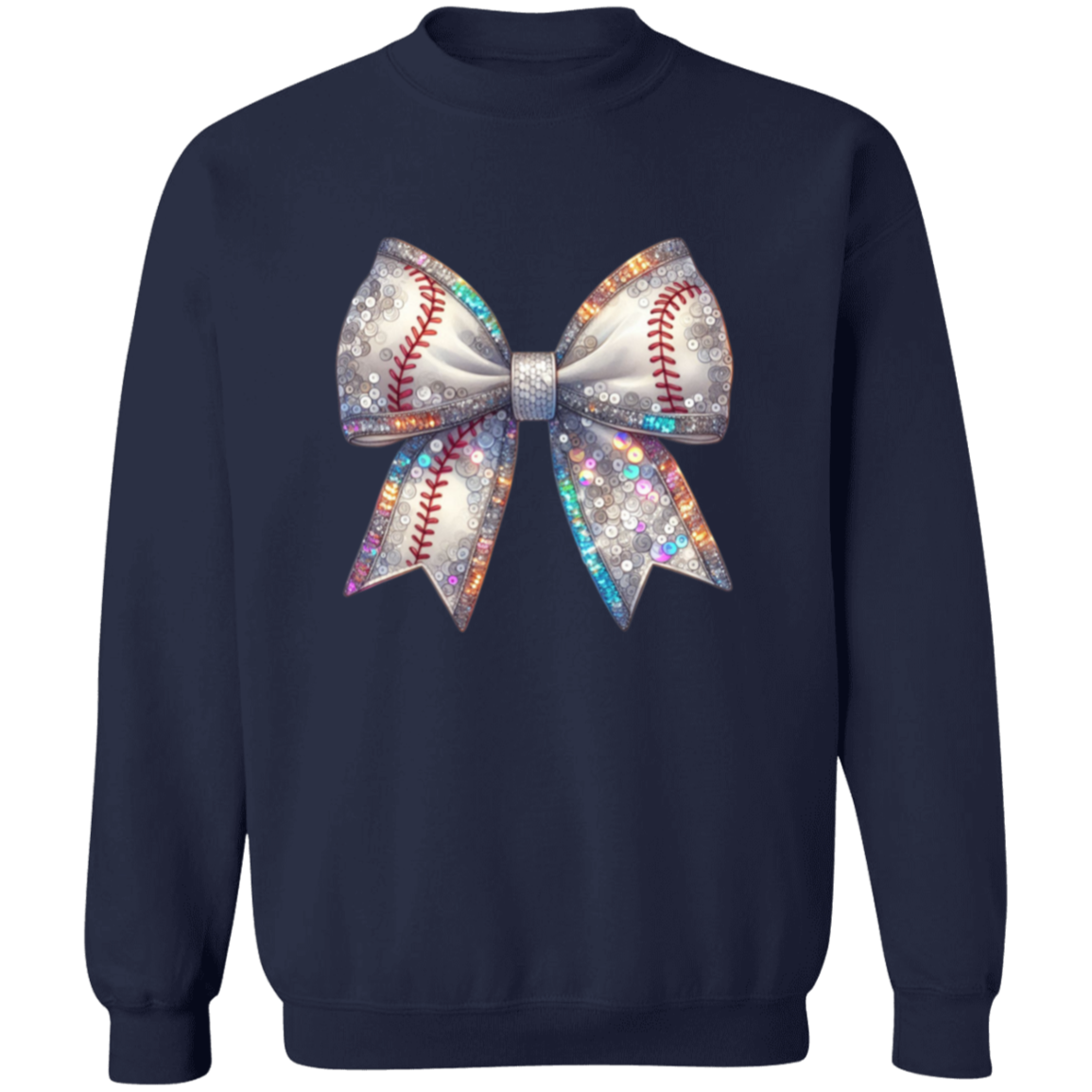 Glam Baseball Mom Bow Sweatshirt