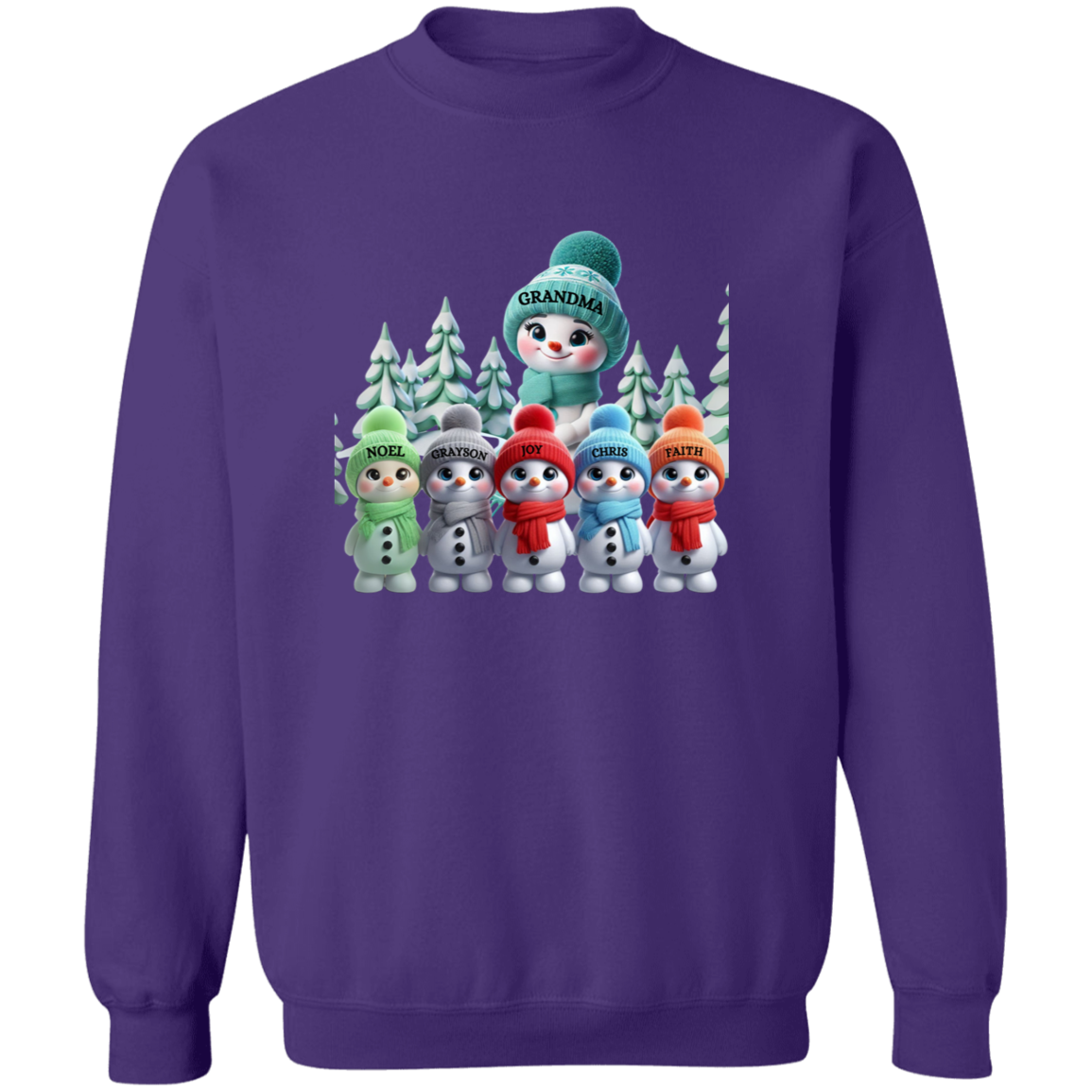 Grandma's Snowbabies Grandkids Personalized Pullover Sweatshirt