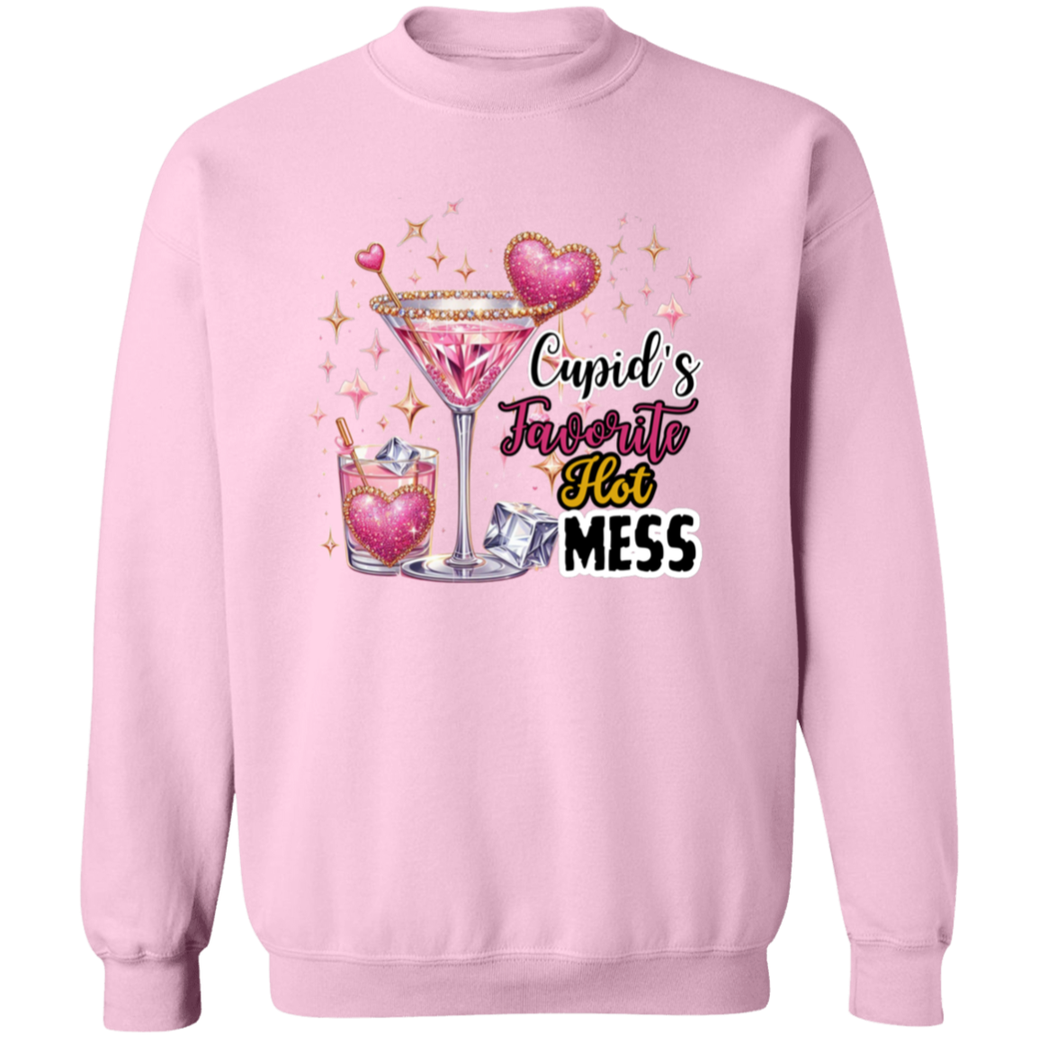 Cupid's Favorite Hot Mess Funny Valentine's Sweatshirt