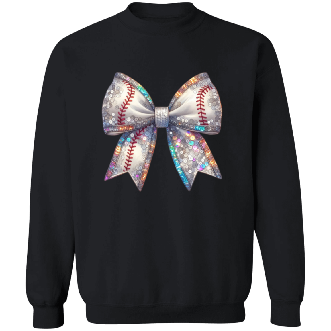 Glam Baseball Mom Bow Sweatshirt