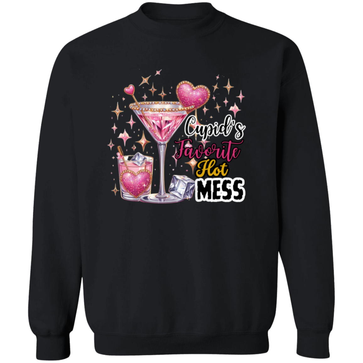 Cupid's Favorite Hot Mess Funny Valentine's Sweatshirt