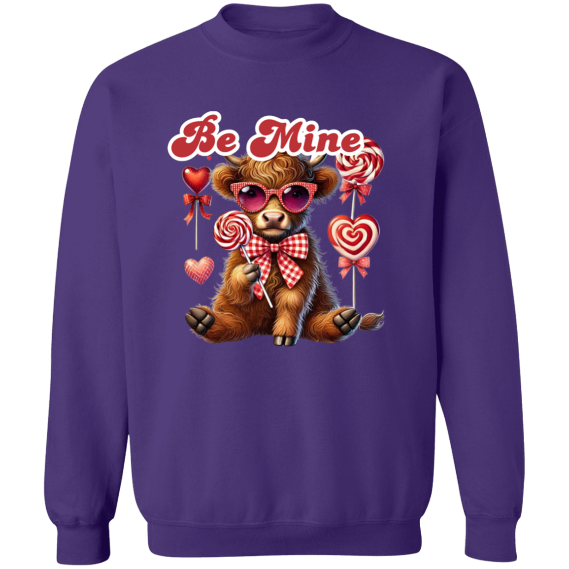 Be Mine Highland Cow Valentine's Day Sweatshirt