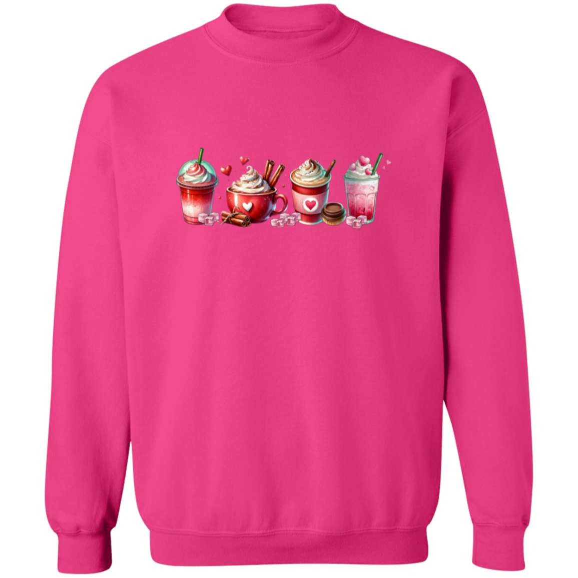 Caffeinated Lover Valentine's Day Pullover Sweatshirt