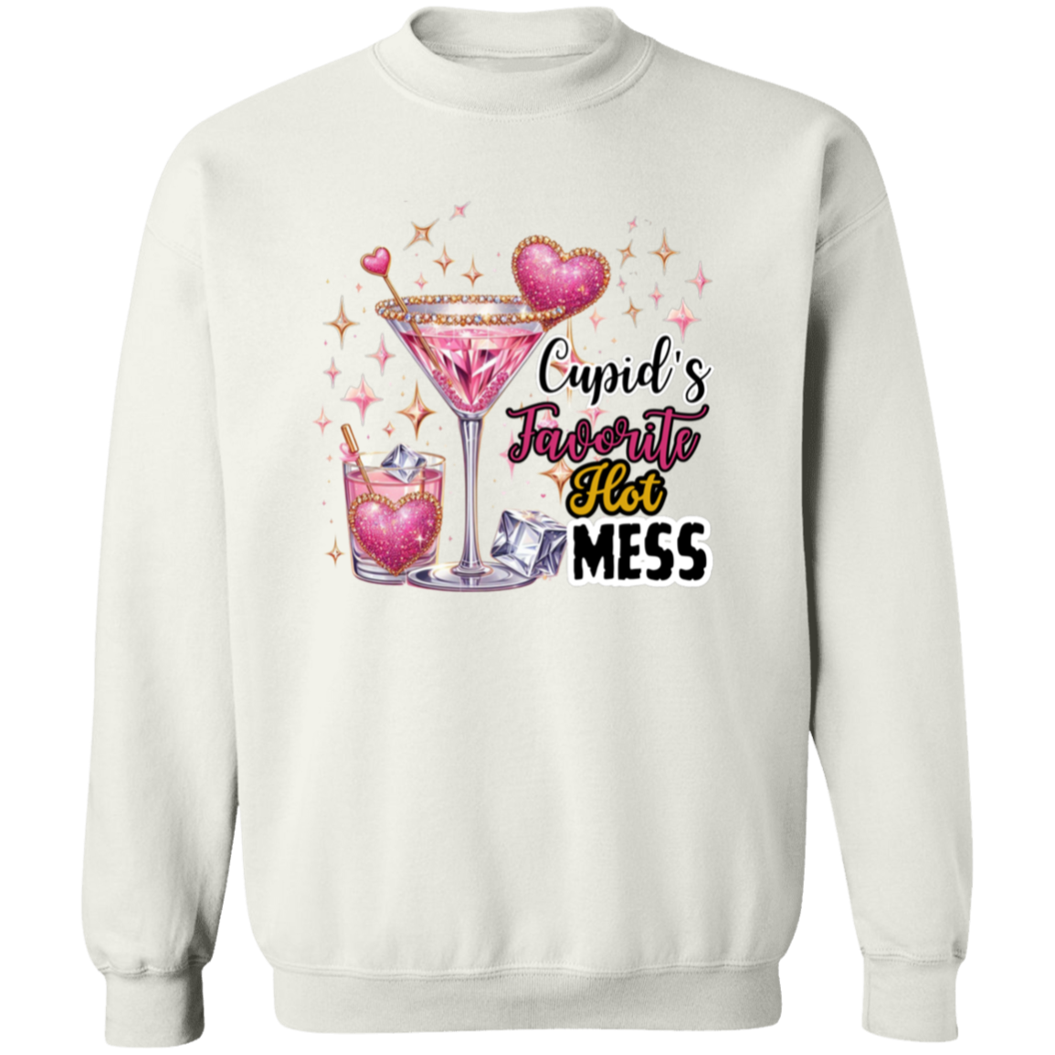Cupid's Favorite Hot Mess Funny Valentine's Sweatshirt