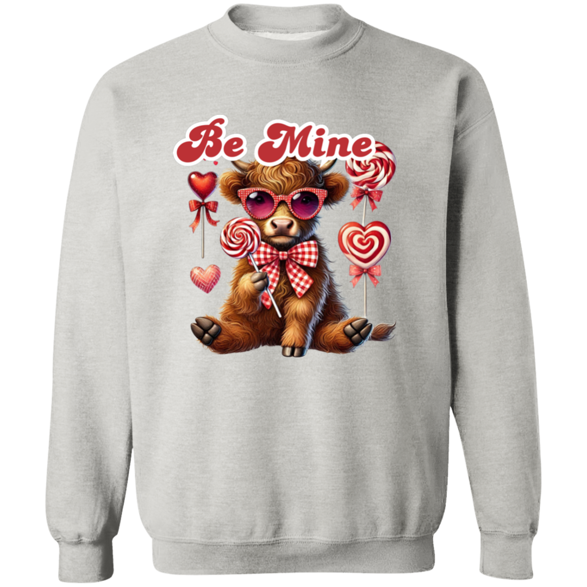 Be Mine Highland Cow Valentine's Day Sweatshirt