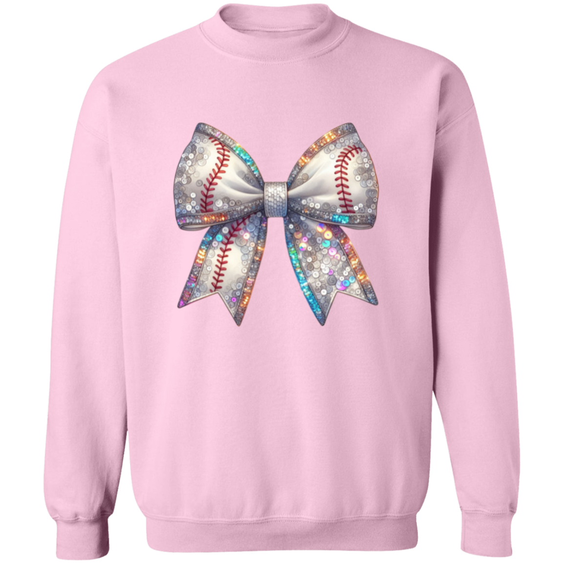 Glam Baseball Mom Bow Sweatshirt