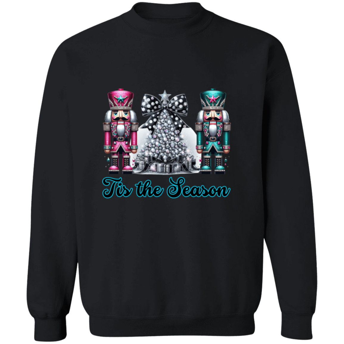 Bling Christmas Nutcracker Crewneck Pullover Sweatshirt