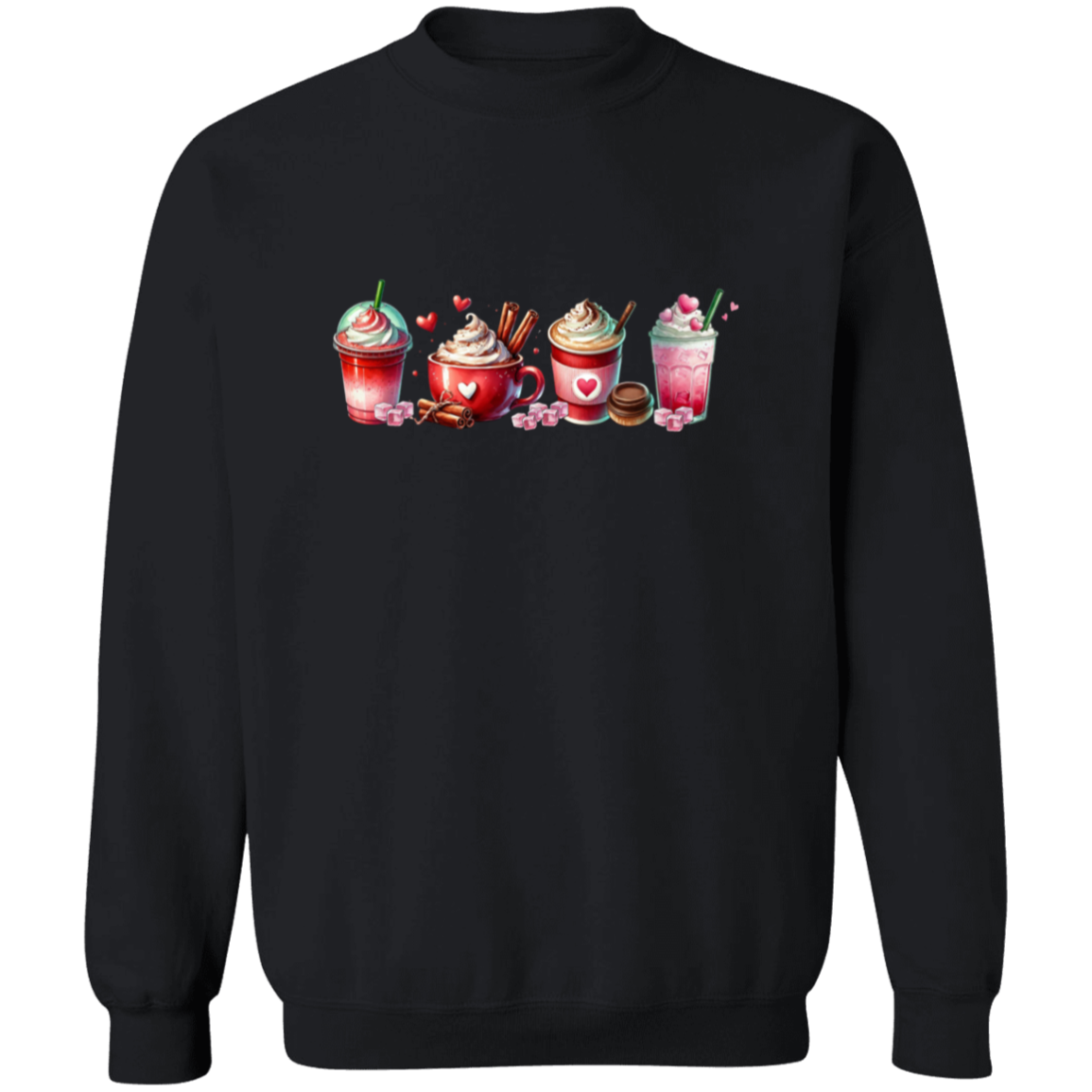 Caffeinated Lover Valentine's Day Pullover Sweatshirt