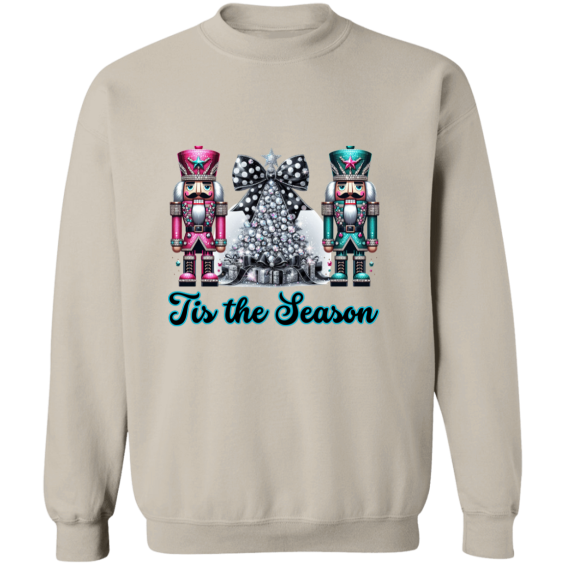 Bling Christmas Nutcracker Crewneck Pullover Sweatshirt