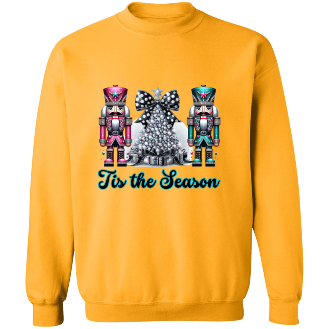 Bling Christmas Nutcracker Crewneck Pullover Sweatshirt