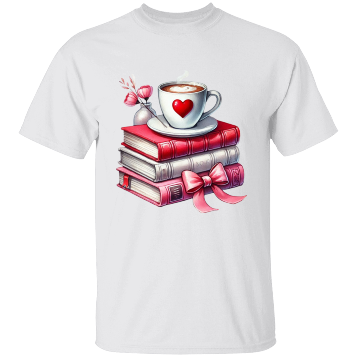 Book Lover Coffee Addict Valentine's T-Shirt