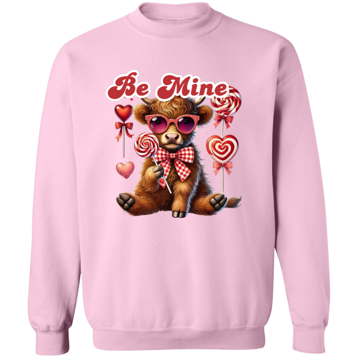 Be Mine Highland Cow Valentine's Day Sweatshirt