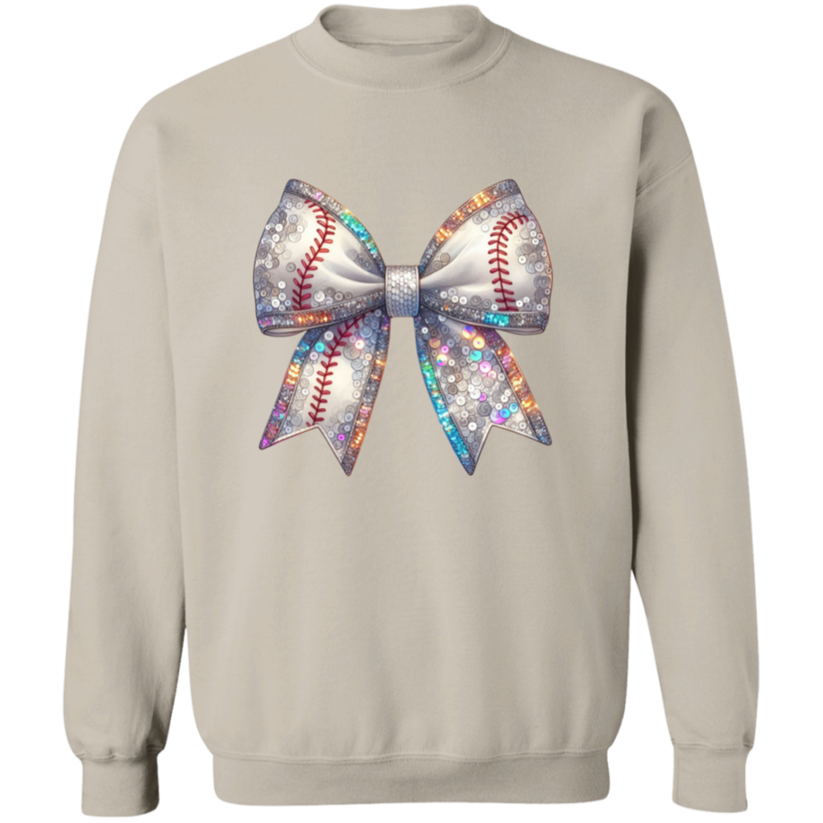 Glam Baseball Mom Bow Sweatshirt