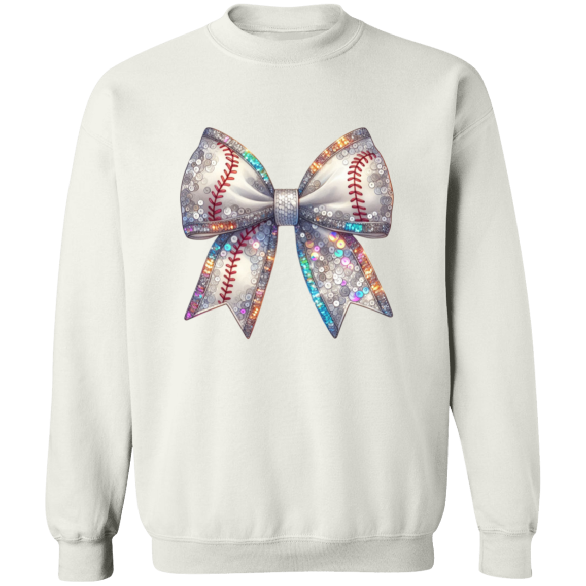 Glam Baseball Mom Bow Sweatshirt