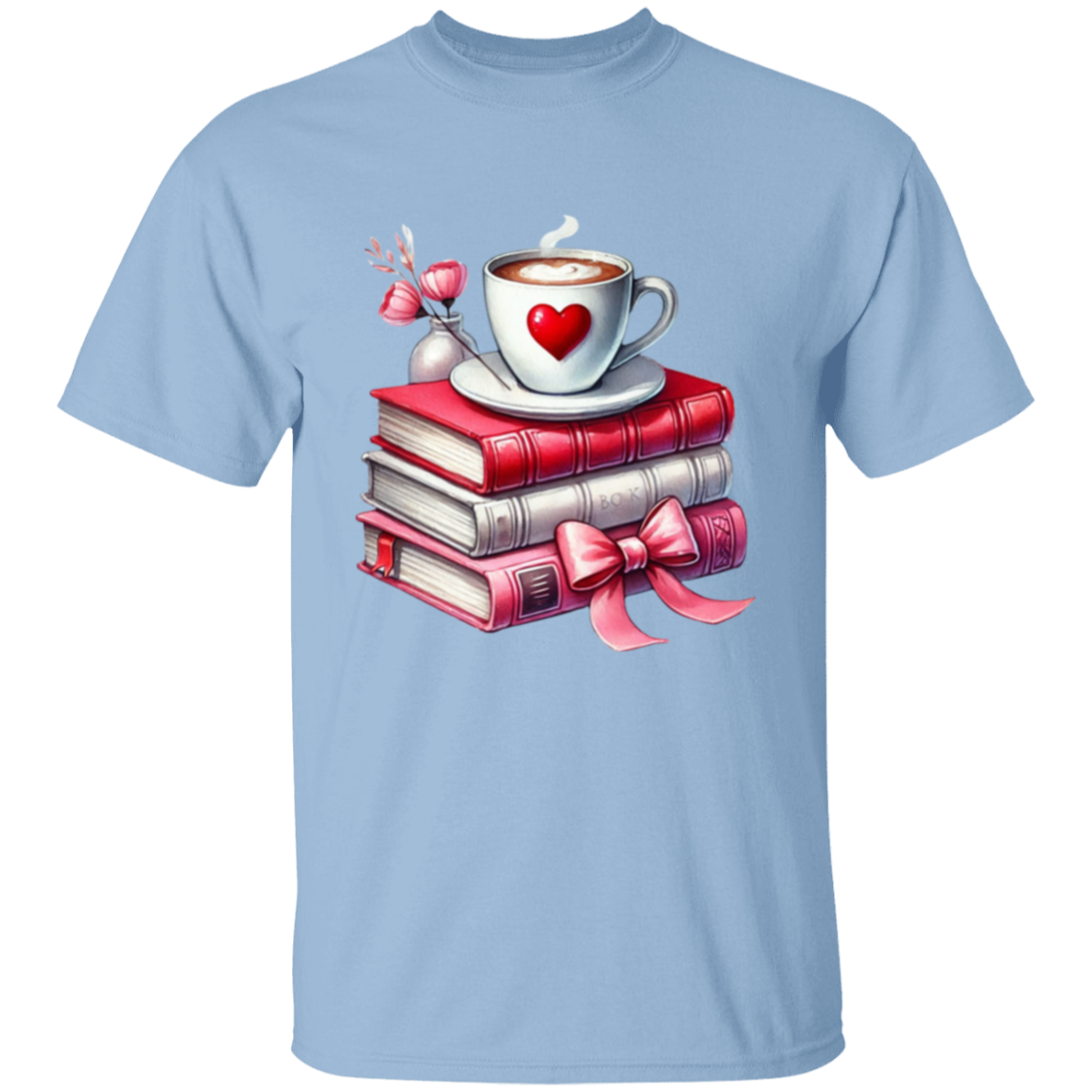Book Lover Coffee Addict Valentine's T-Shirt
