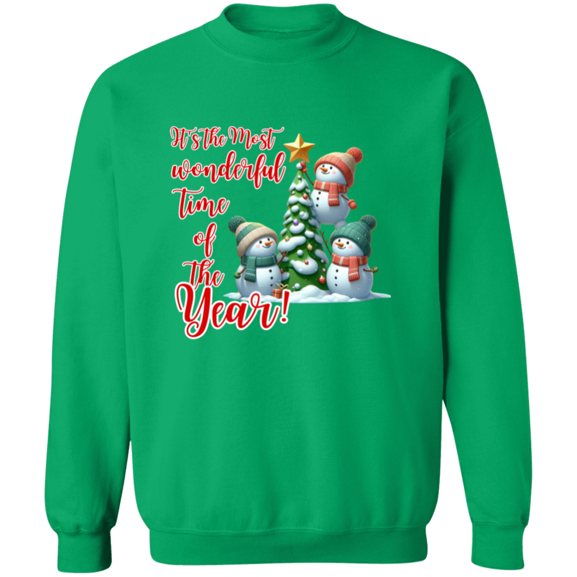 Teamwork Makes The Dream Work Funny Snowman Christmas Pullover Sweatshirt