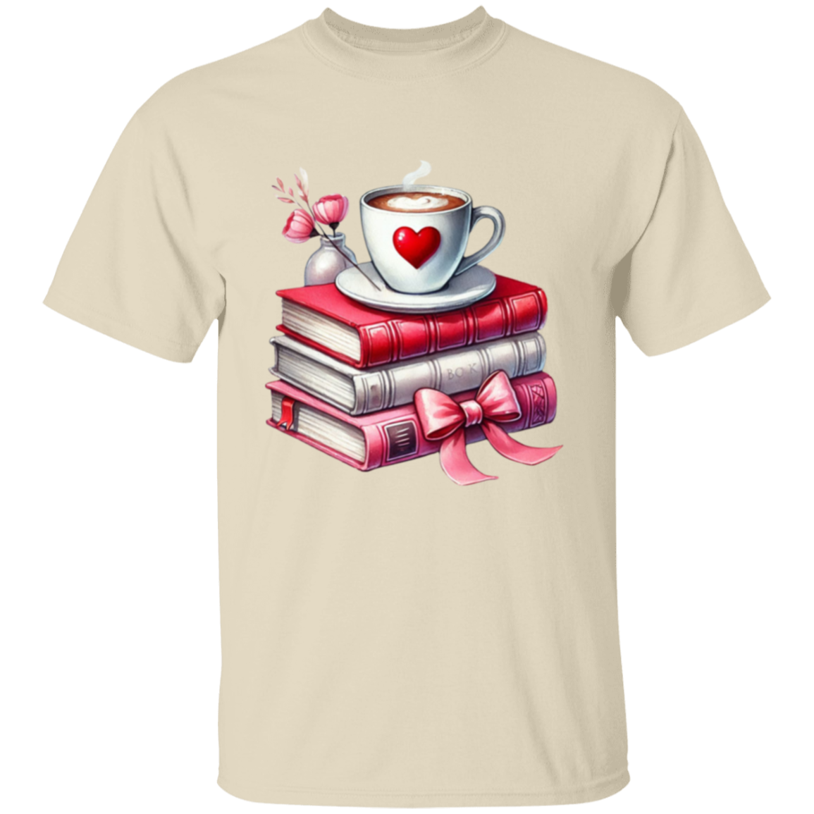 Book Lover Coffee Addict Valentine's T-Shirt