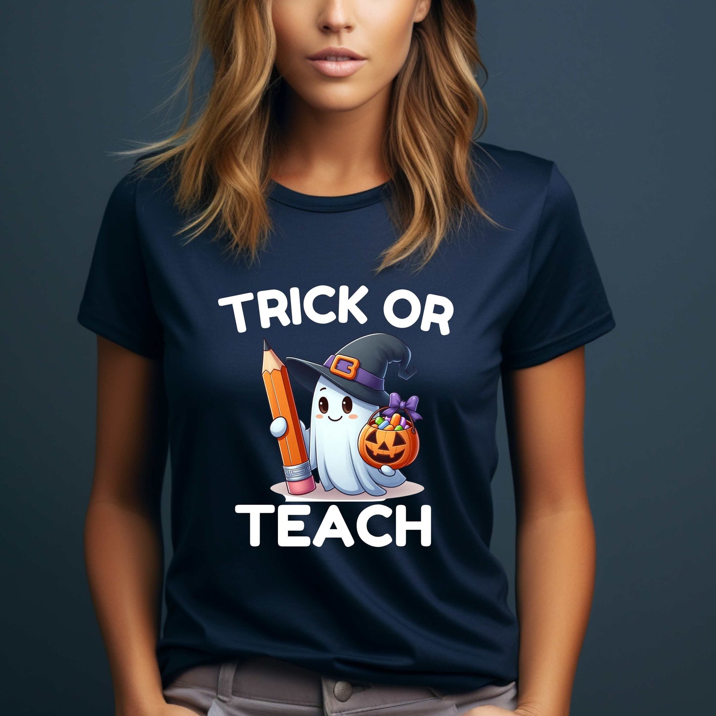 Friendly Ghost Teacher Halloween T-Shirt