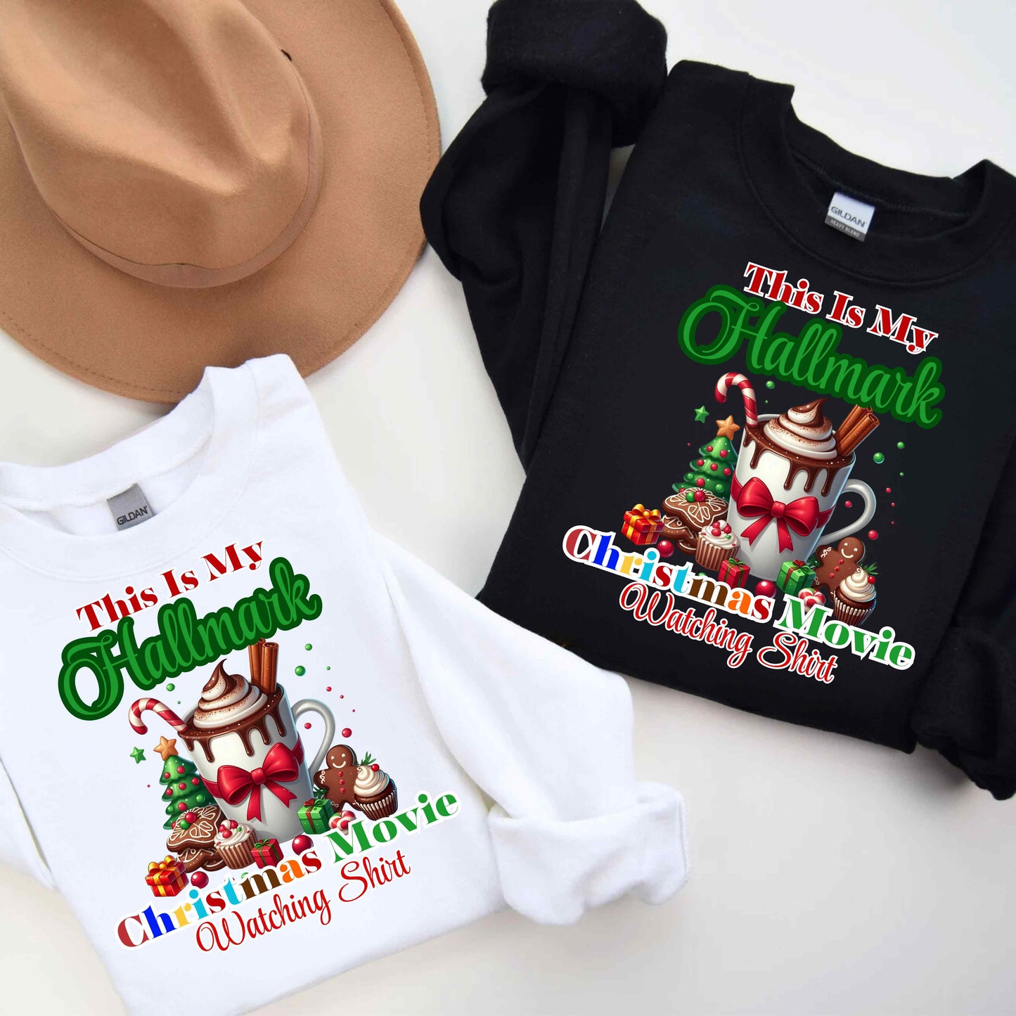 Christmas Movie Watching Crewneck Pullover Sweatshirt