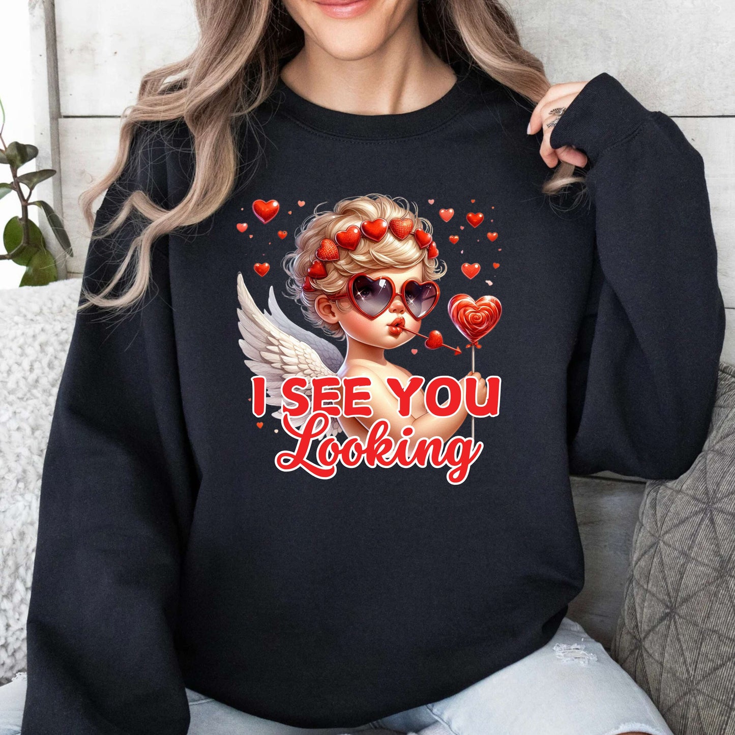 I See You Looking Funny Valentine's Day Sweatshirt