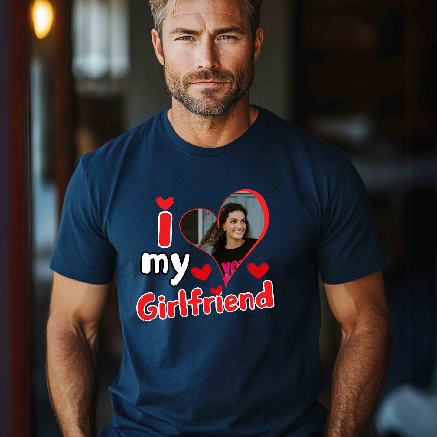 I Love My Girlfriend Custom T-Shirt