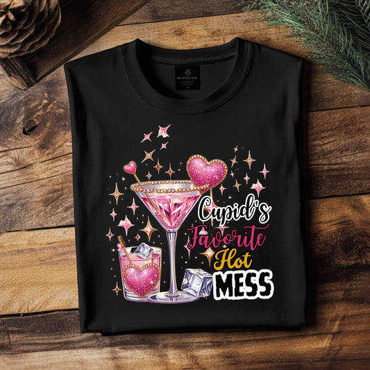 Cupid's Favorite Hot Mess Funny Valentine's Sweatshirt