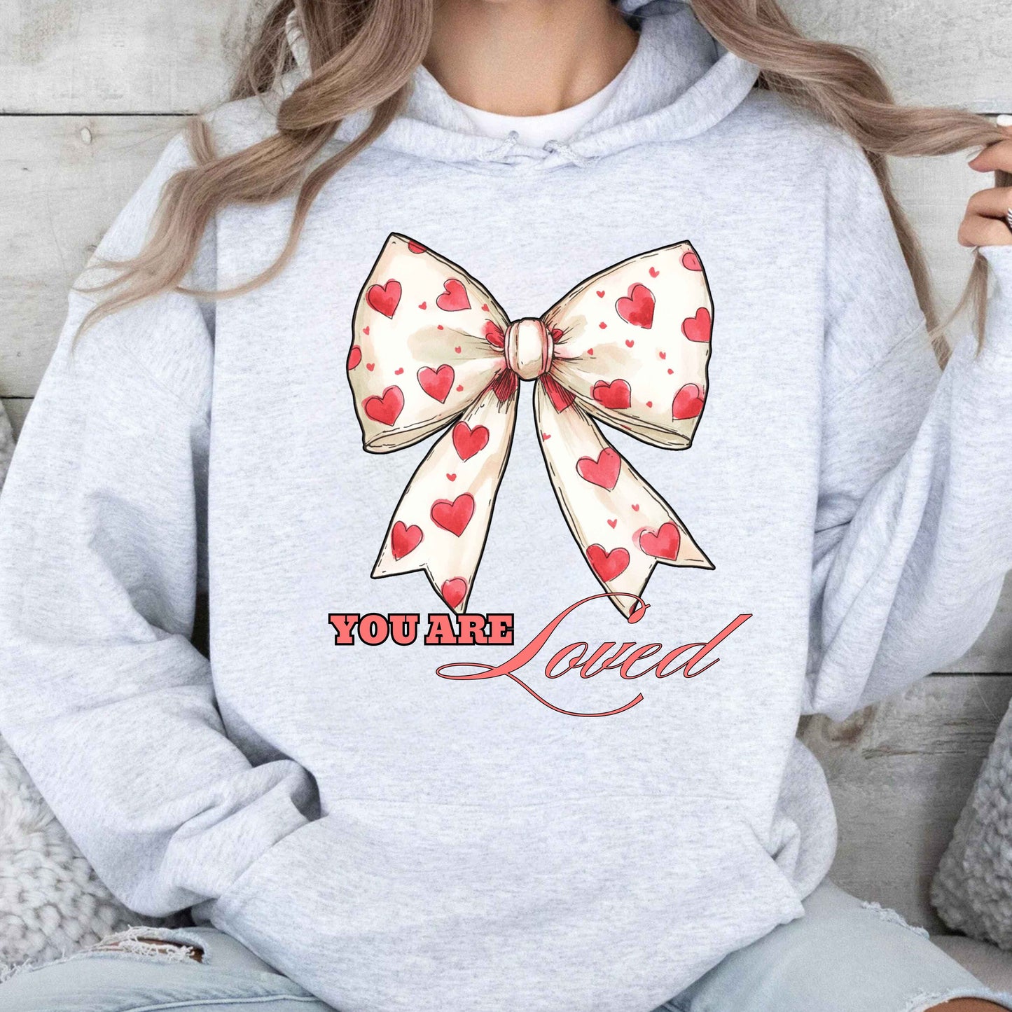 Valentine's You Are Loved Crewneck Pullover Sweatshirt