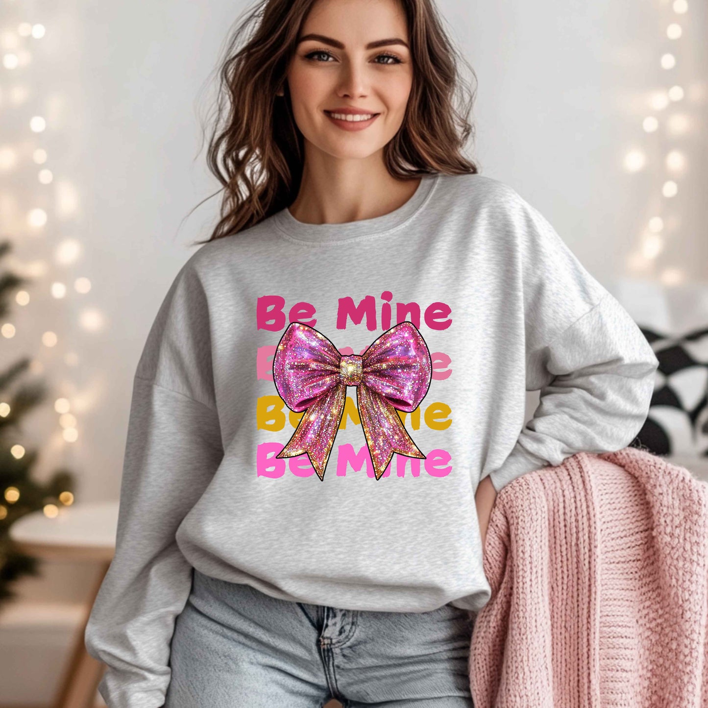 Valentine's Day Be Mine Crewneck Pullover Sweatshirt
