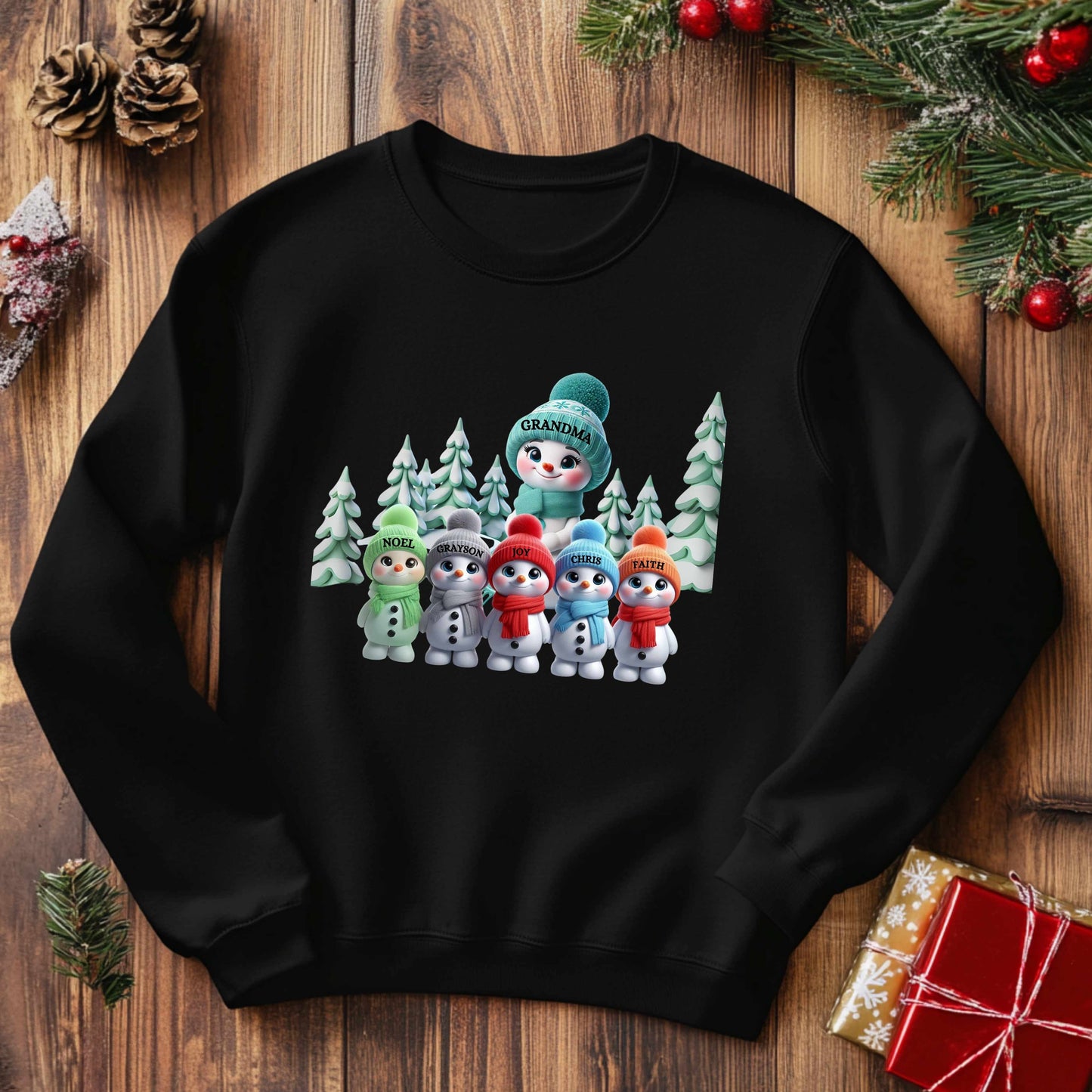 Grandma's Snowbabies Grandkids Personalized Pullover Sweatshirt