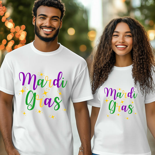 Mardi Gras gold stars T-Shirt