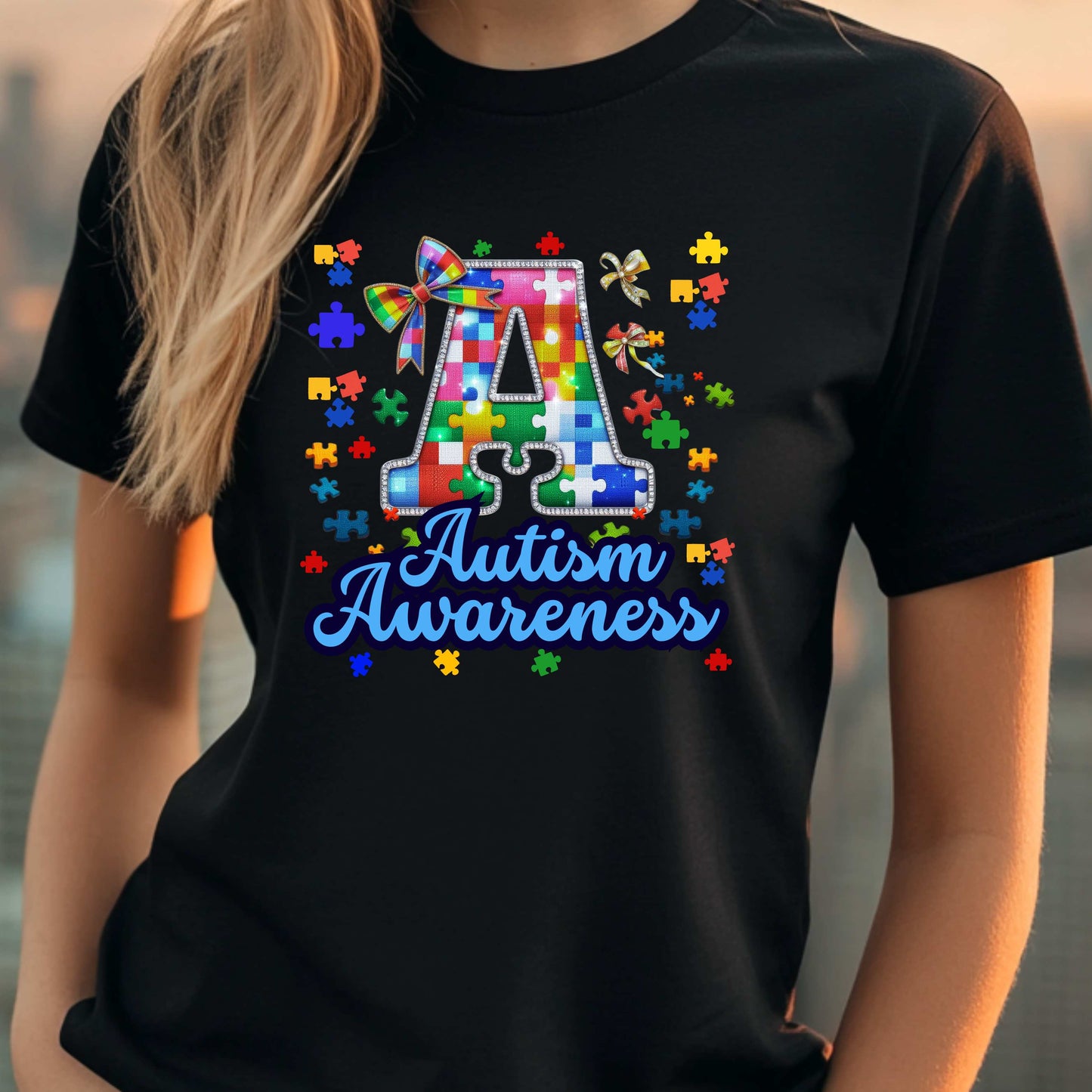 Autism Awareness Bling A T-Shirt