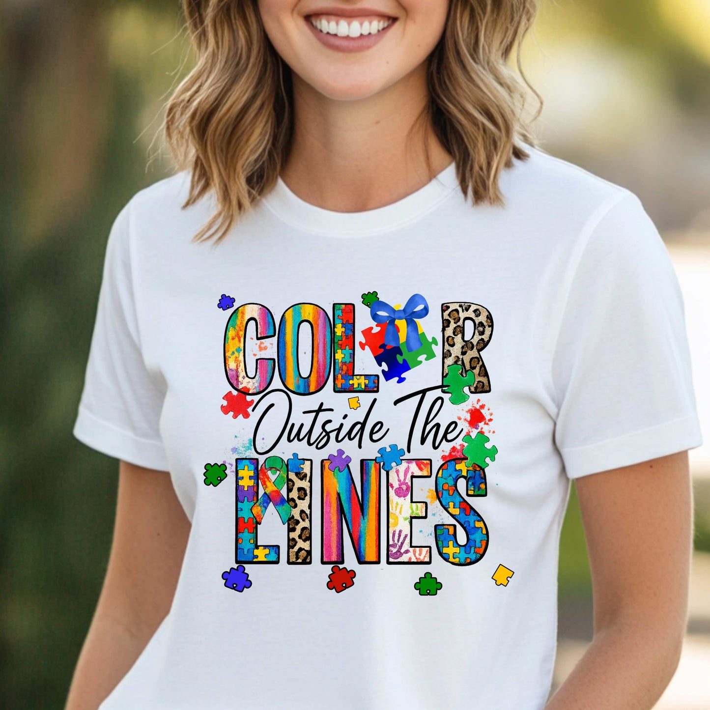 Autism Awareness Color Outside The Lines T-Shirt