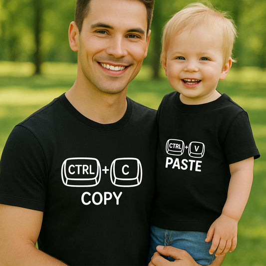 Adult - Copy + Paste Matching Parent & Child Funny T-Shirt