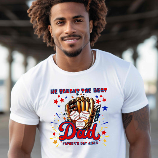 Customizable Father's Day Baseball T-Shirt