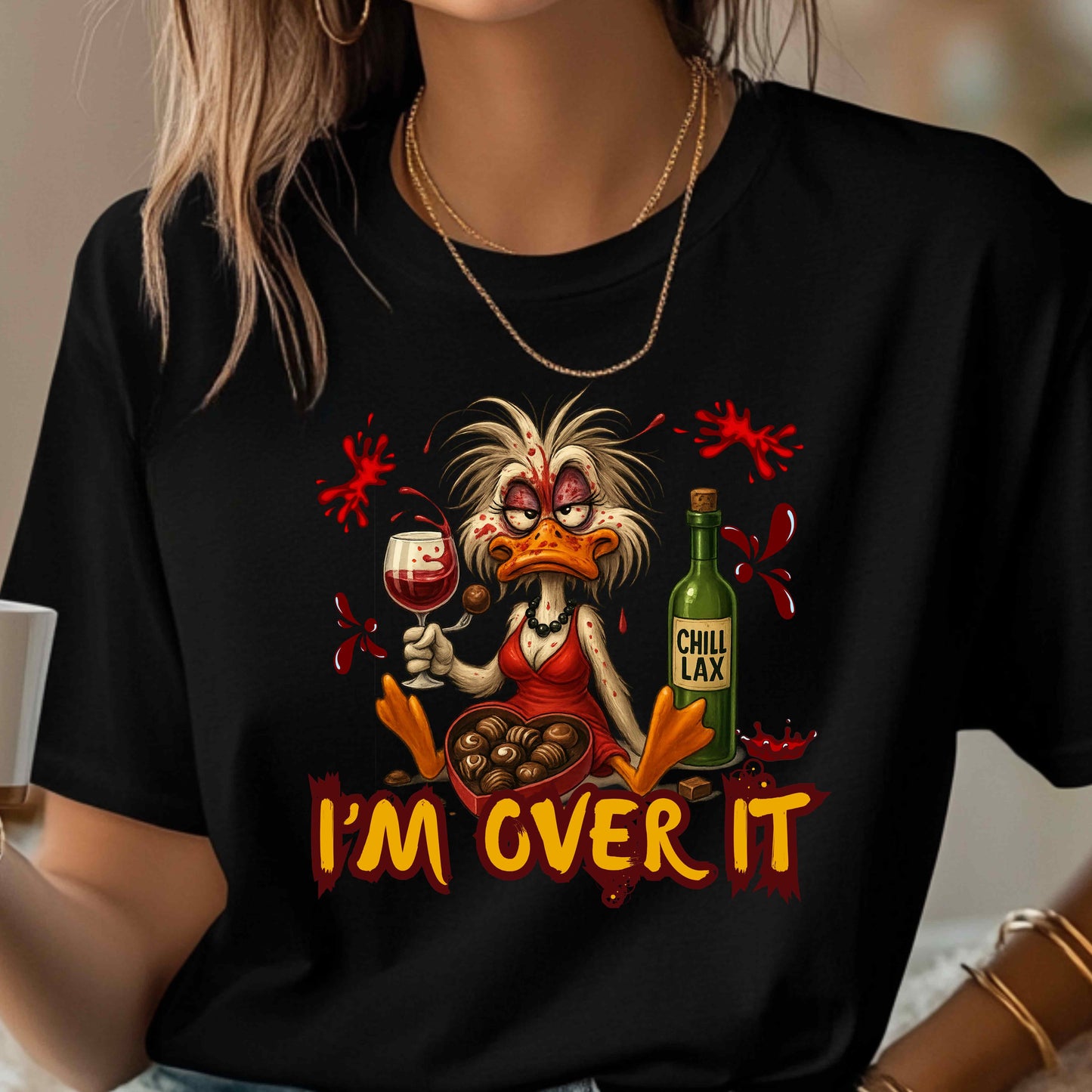 I'm Over It Funny Wine Lovers Women T-Shirt