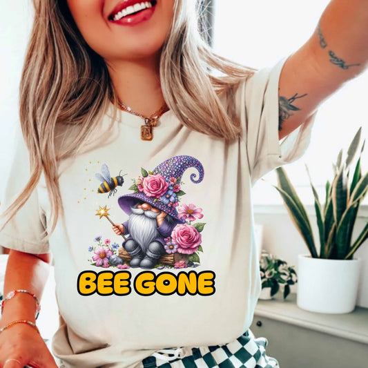 Bee Gone Funny Gnome T-Shirt
