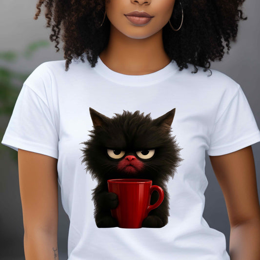 Coffee First Cranky Cat T-Shirt