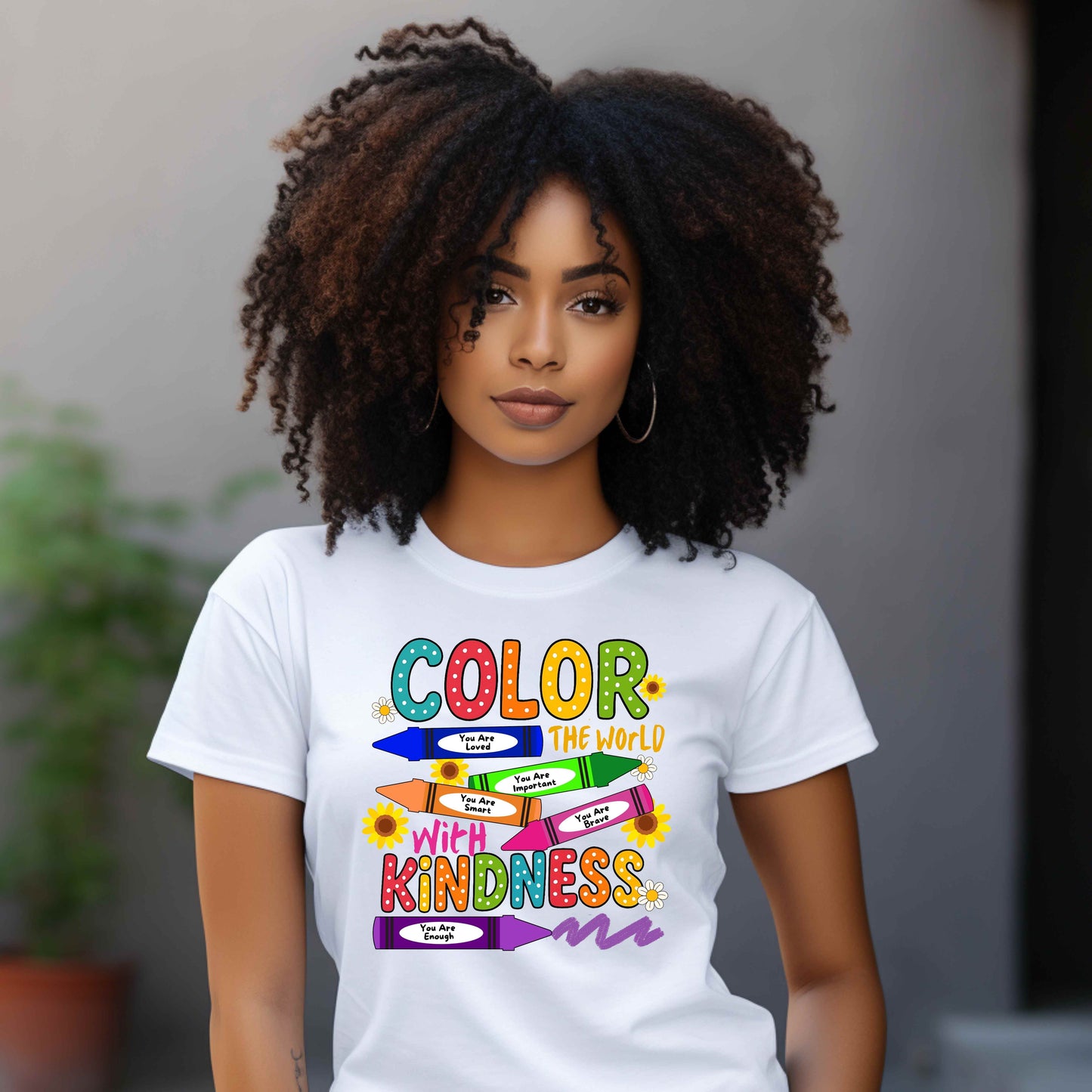 Color The World With Kindness Affirmations T-Shirt