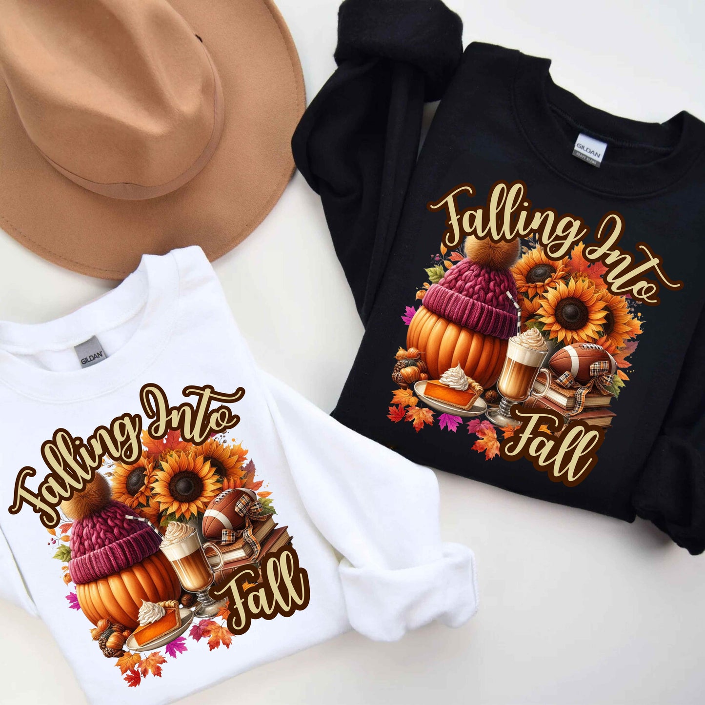 Falling Into Fall Crewneck Pullover Sweatshirt