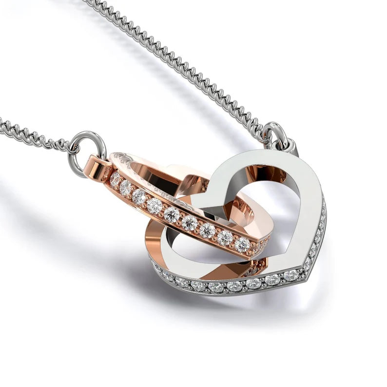 Hair Sisters Interlocking Heart Necklace