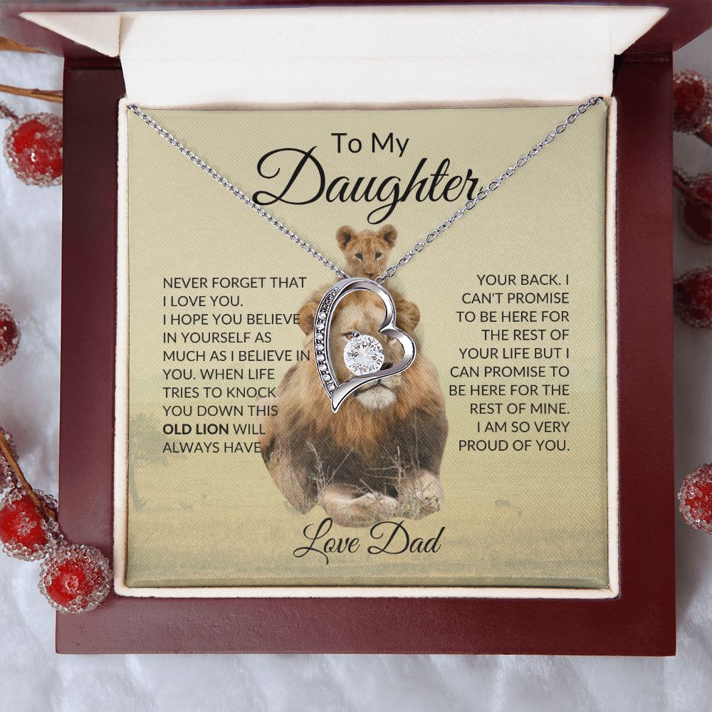 To My Daughter Forever Love Necklace | Daddy Daughter Necklace