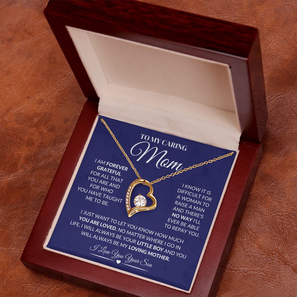 To My Caring Mother Forever Love Necklace
