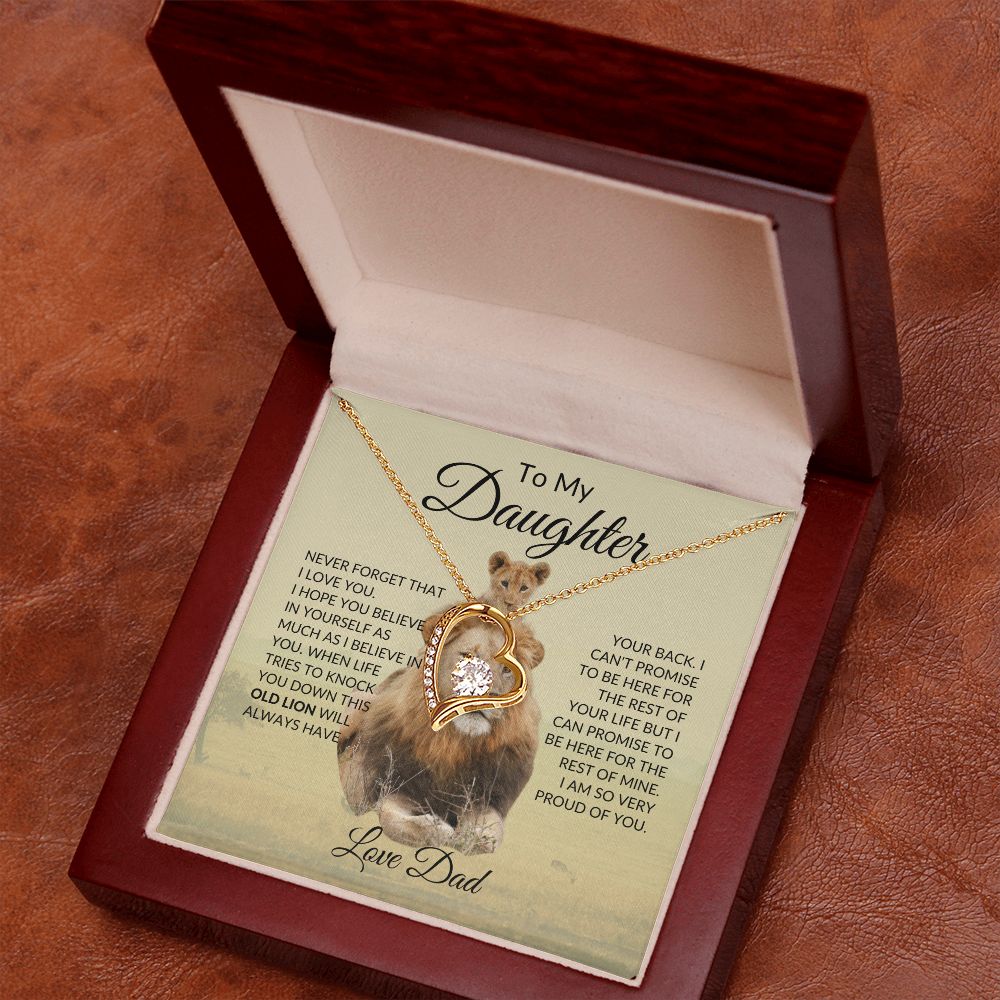 To My Daughter Forever Love Necklace | Daddy Daughter Necklace