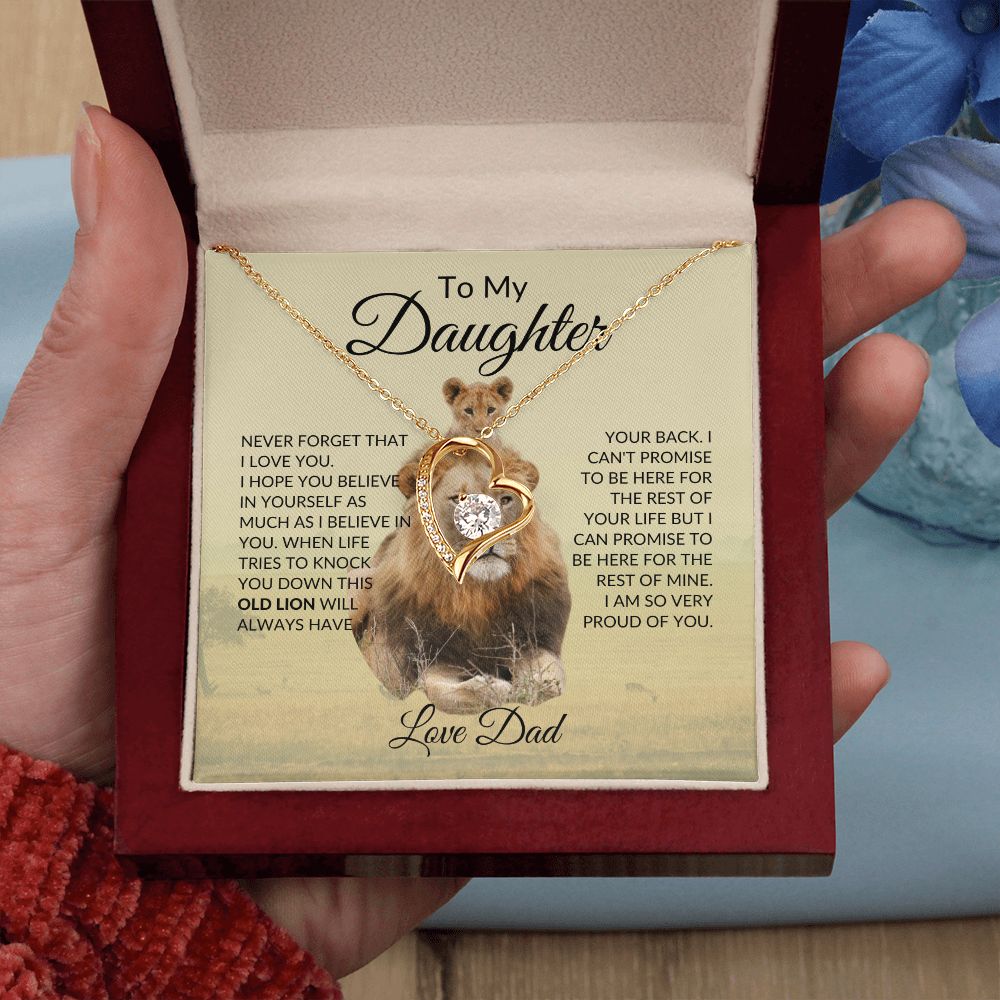 To My Daughter Forever Love Necklace | Daddy Daughter Necklace