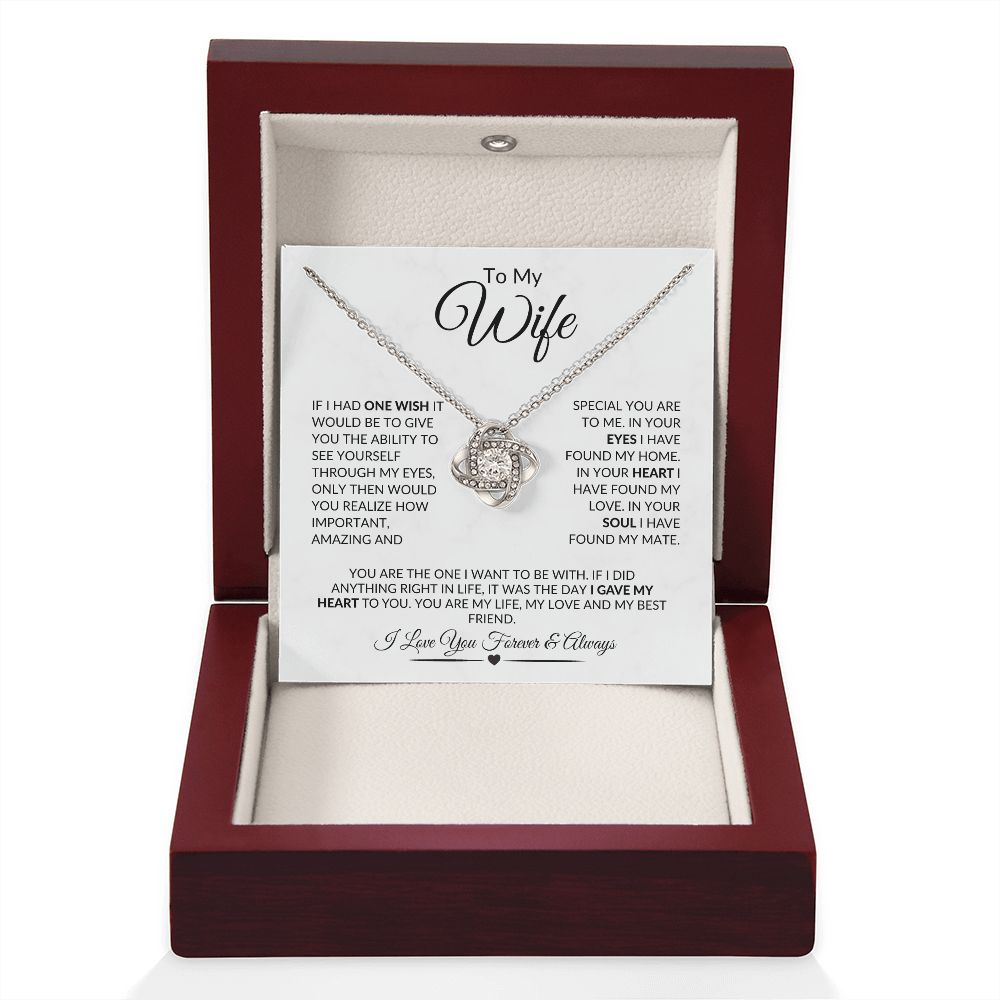 To My Wife Love Knot Necklace
