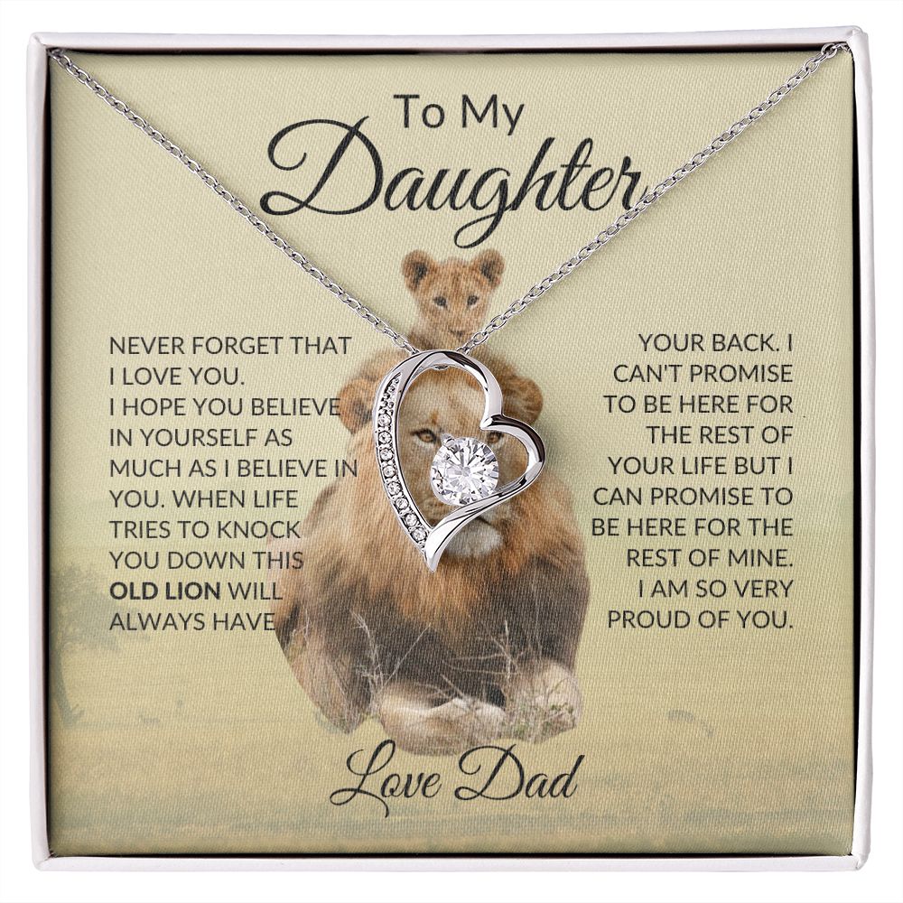 To My Daughter Forever Love Necklace | Daddy Daughter Necklace