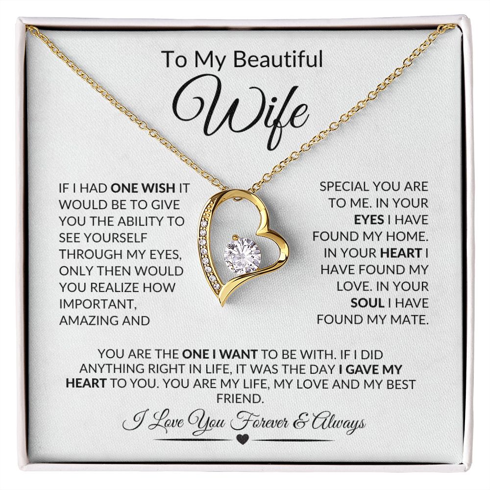 To My Beautiful Wife Forever Love Necklace